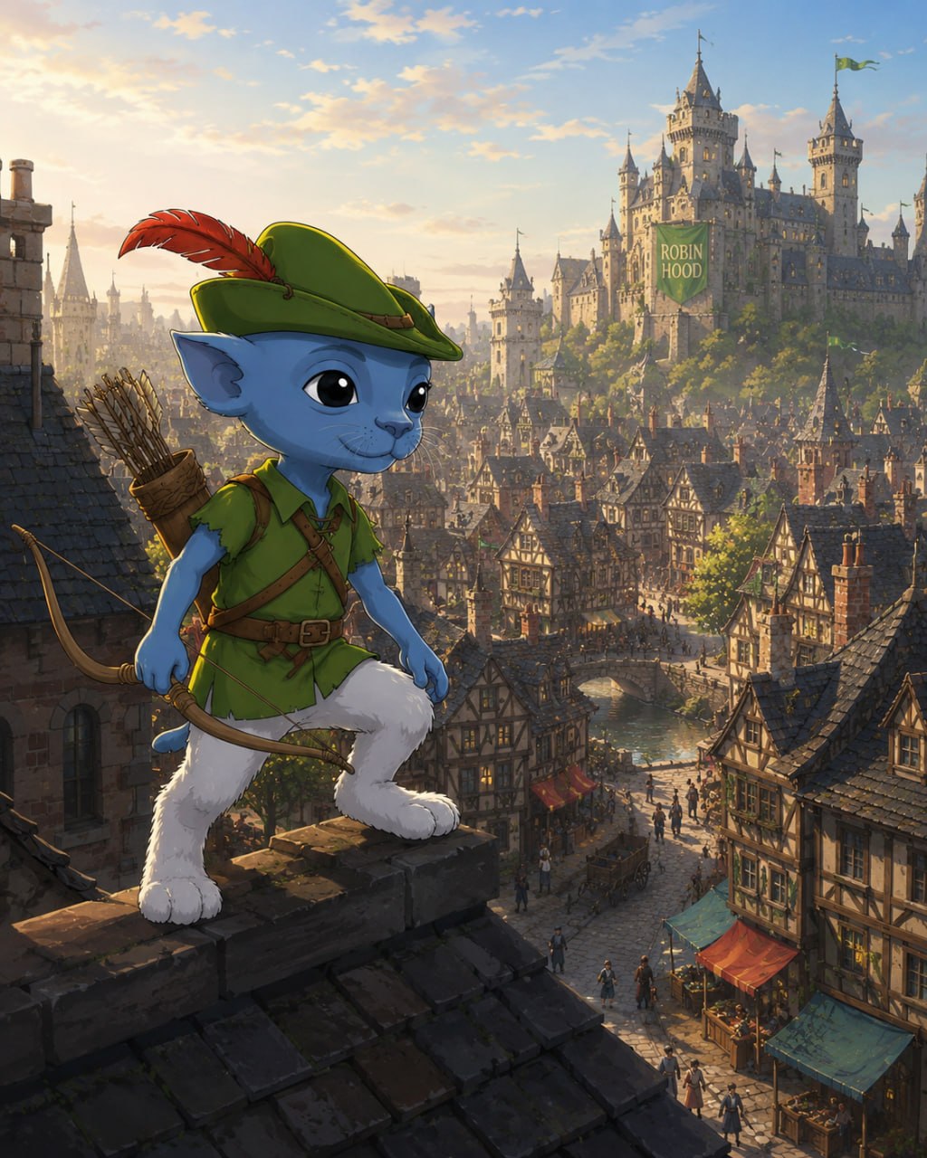 On the rooftops